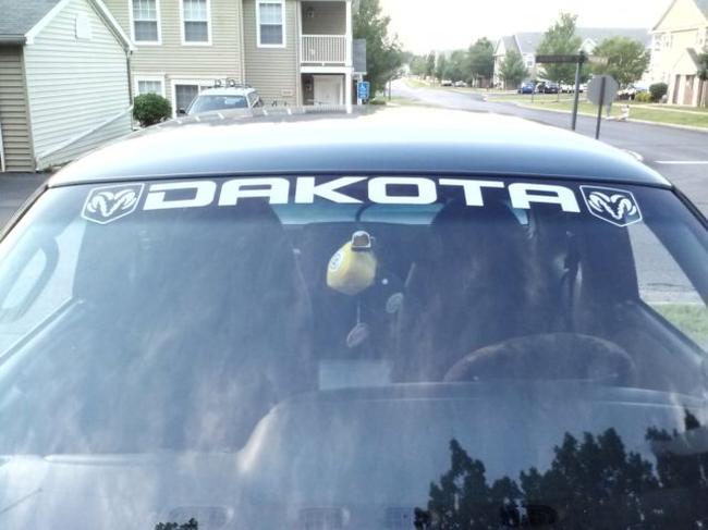 Window Windshield Banner Decal Sticker For Dodge Dakota Ram Viny
