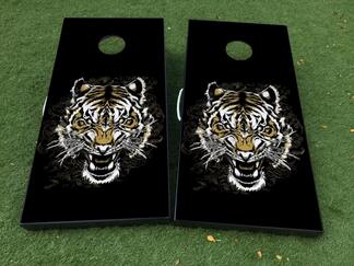 Tiger Cornhole Board Game Decal VINYL WRAPS with LAMINATED 1