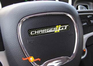 One Steering Wheel Charger GT emblem domed decal 1
