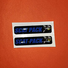 2x Scat Pack Blue Challenger/Charger/Durango Key Fob Inlays emblem domed decal 2