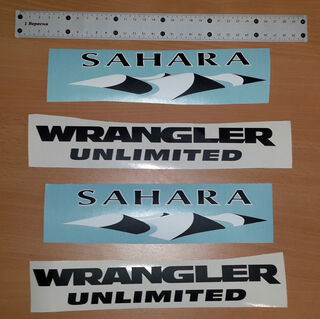 Jeep Sahara Wrangler Unlimited CJ TJ YK JK XJ All Colors Sticker