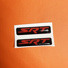 2x SRT Red and Black Challenger/Charger/Durango Key Fob Inlays emblem domed decal 2