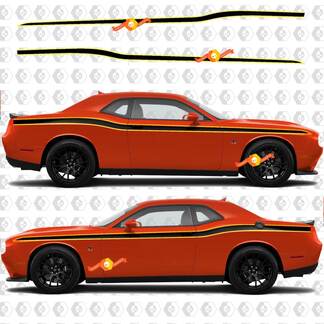 2X Dodge Challenger Full body Stripe Decals Vinyl Graphics 2 Colors