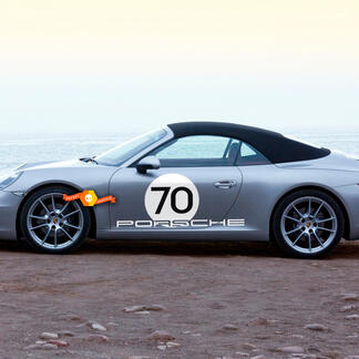 Porsche Heritage Design for the New 911 Speedster Side Doors Stripes Kit Decal Sticker