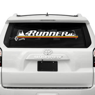 4Runner 2023 Windshield Rear Window Mountain Trees SunSet Vinyl Logo Decals Stickers for Toyota 4Runner TRD