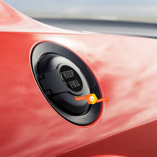 Keep Full Honeycomb Grey Fuel Door Insert emblem domed decal for Challenger Dodge 1