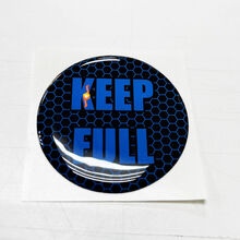 Keep Full Honeycomb Blue Fuel Door Insert emblem domed decal for Challenger Dodge 2