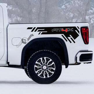 Pair GMC GM Sierra 1500 AT4X Graphics off-road 4x4 Decals Stickers 2 Colors 1