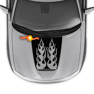 Flames Graphics Hood decal for Dodge Charger 2015-2024 1