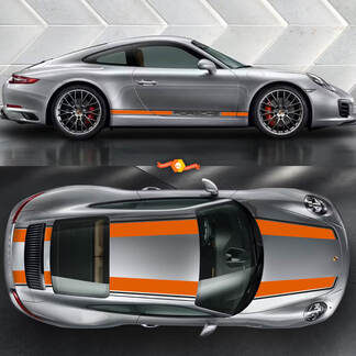 911 Gulf Porsche CARRERA orange black Decals Graphics