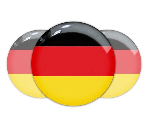 3pcs Germany German flag domed emblem decal stickers BMW Mercedes Porsche VW