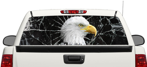 Eagle Brocken Glass Rear Window Decal Sticker Pick-up Truck SUV Car 3