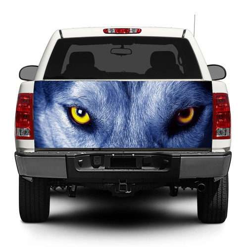 Wolf Eayes Hunter Tailgate Decal Sticker Wrap Pick-up Truck SUV Car