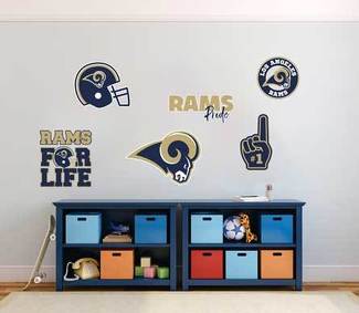 The Los Angeles Rams professional American football team National Football League (NFL) fan wall vehicle notebook etc decals stickers