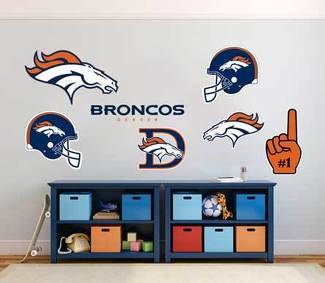 Denver Broncos professional American football team National Football League (NFL) fan wall vehicle notebook etc decals stickers 1