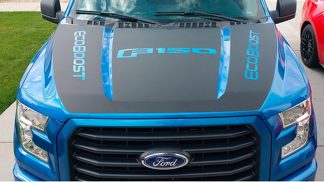 2017 New Ford F-150 Hood Blackout W/ Ecoboost Vinyl Graphics Decal Stripes 15-17