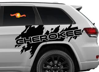 Side Jeep Cherokee Trail Hawk TrailHawk Splash Splatter Graphic Vinyl Decal SUV