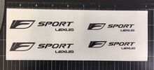 Lexus F Sport Brake Caliper High Temp Vinyl Decal Sticker 4X (Choose Color) 2