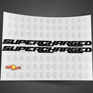 2 X Supercharged Hood SRT Dodge Charger Challenger Decal sticker