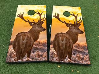 Deer Cornhole Board Game Decal VINYL WRAPS with LAMINATED 1