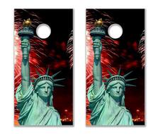 Statue of Liberty Cornhole Board Game Decal VINYL WRAPS with LAMINATED 2