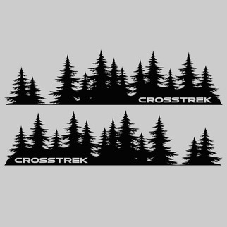 Subaru Crosstrek tree Decal custom vinyl Door graphic Forest Silhouette Tree sticker 1