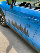 Subaru Crosstrek tree Decal custom vinyl Door graphic Forest Silhouette Tree sticker 2