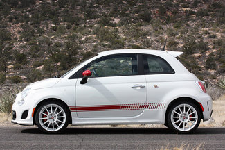 2007 & Up Fiat 500 2-Door Style Rocker Panel Stripes 1