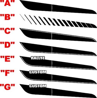 2013 & Up Dodge Dart Full Upper Bodyline Stripe Kit