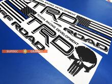 TRD US Punisher Blue Line off road Toyota Tacoma Tundra FJ Cruiser sticker decal any colors 2