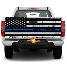 Thin Blue Line Flag Graphic Rear Window OR tailgate Decal Sticker Pick-up Truck SUV Car 2