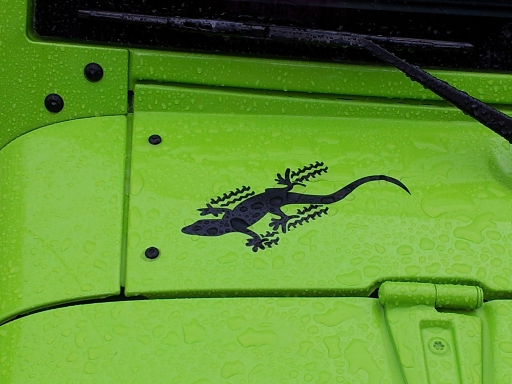 2-Jeep Gecko Wrangler Rubicon CJ TJ YK JK XJ Vinyl Sticker Decal