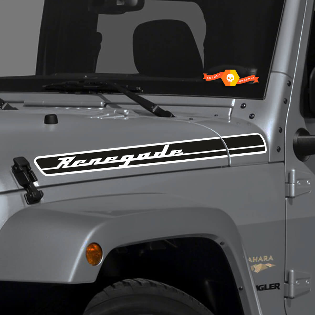 2-Jeep Wrangler Renegade CJ TJ YK JK XJ Vinyl Aufkleber Aufkleber