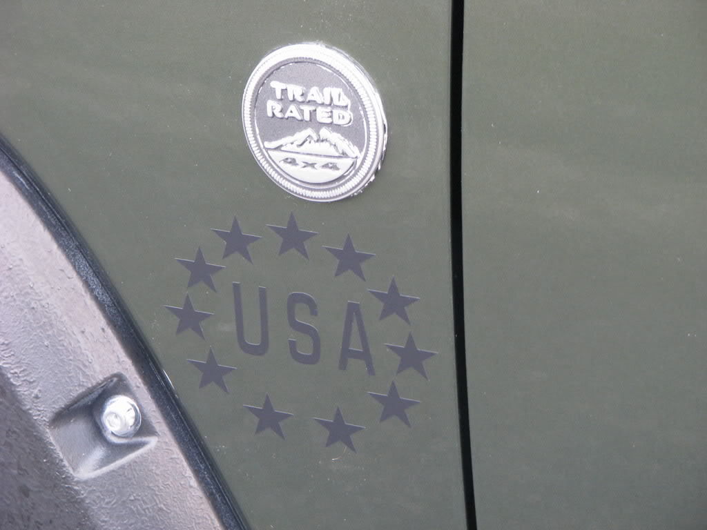 2 Jeep USA Stars Army logo CJ TJ YK JK XJ Vinyl Sticker Decal