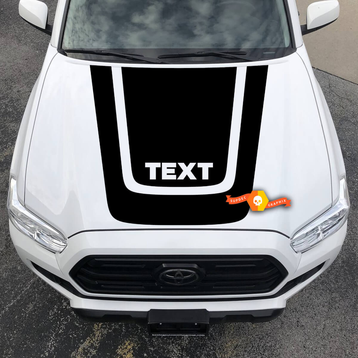 Custom Text Hood Vinyl Decal Sticker for Toyota Tacoma 2016-2020