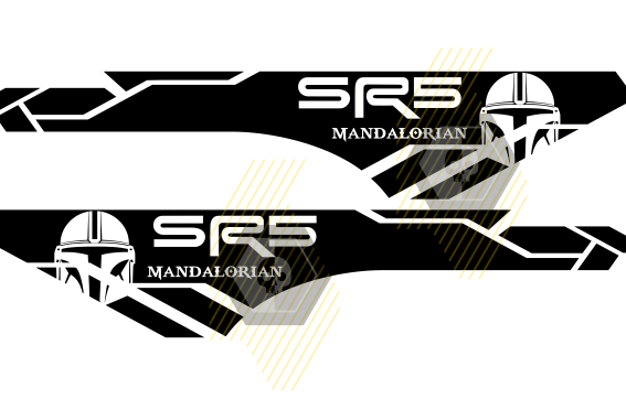 Pair of SR5 Mandalorian bed side Vinyl Decals graphics sticker kit for Toyota Tacoma all years