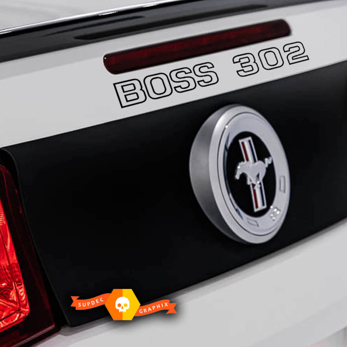 Rear Trunk Vinyl Stickers Decals 2 for Ford Mustang Boss 302 2015-2019