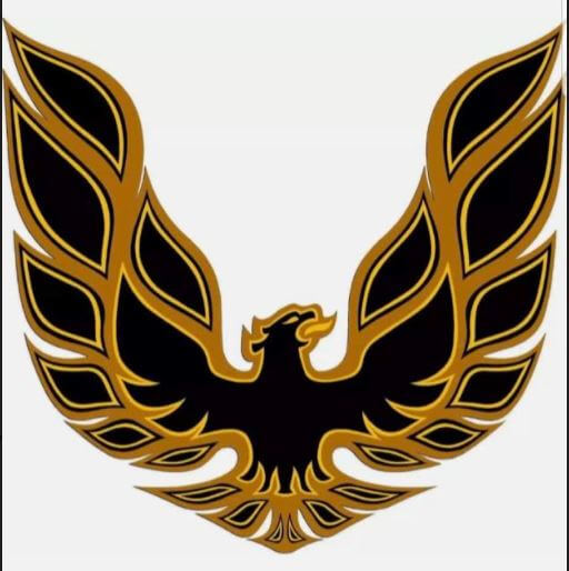 Goldene Eagle Hood Aufkleber 32in x 32in