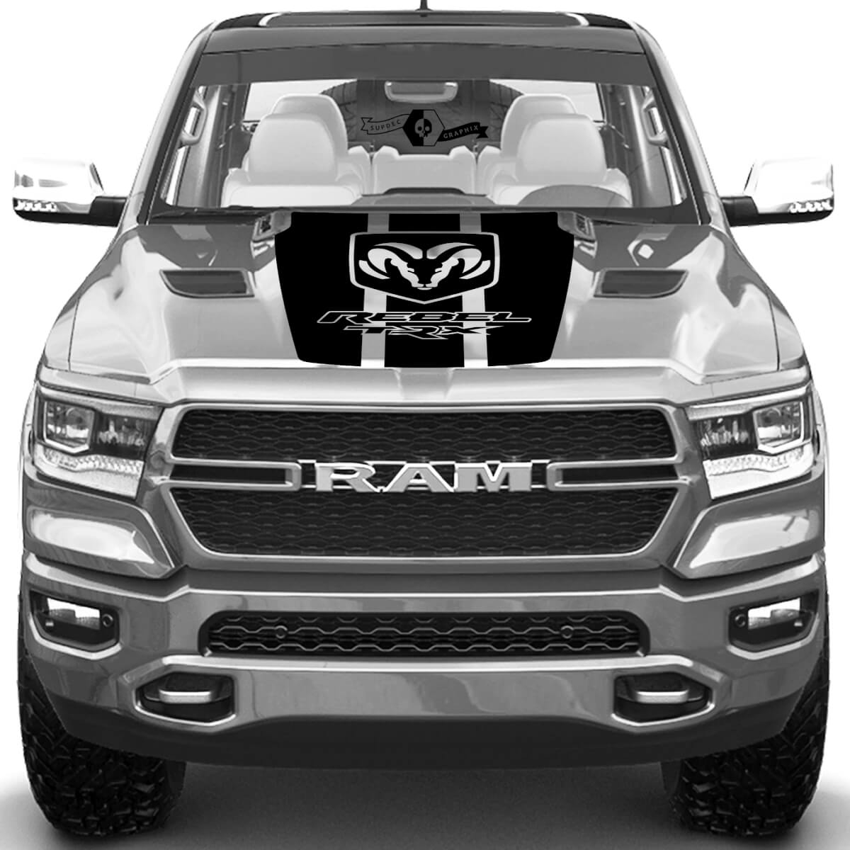 Dodge Ram Rebel TRX 2021 Hood Truck Vinyl Decal Graphic