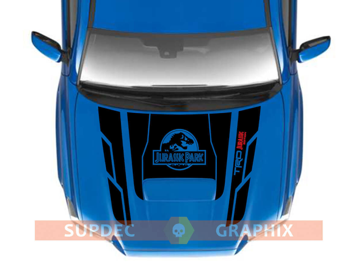 Jurassic Park Inspired TRD-Style Hood Decal for Toyota Tacoma 2016-2021