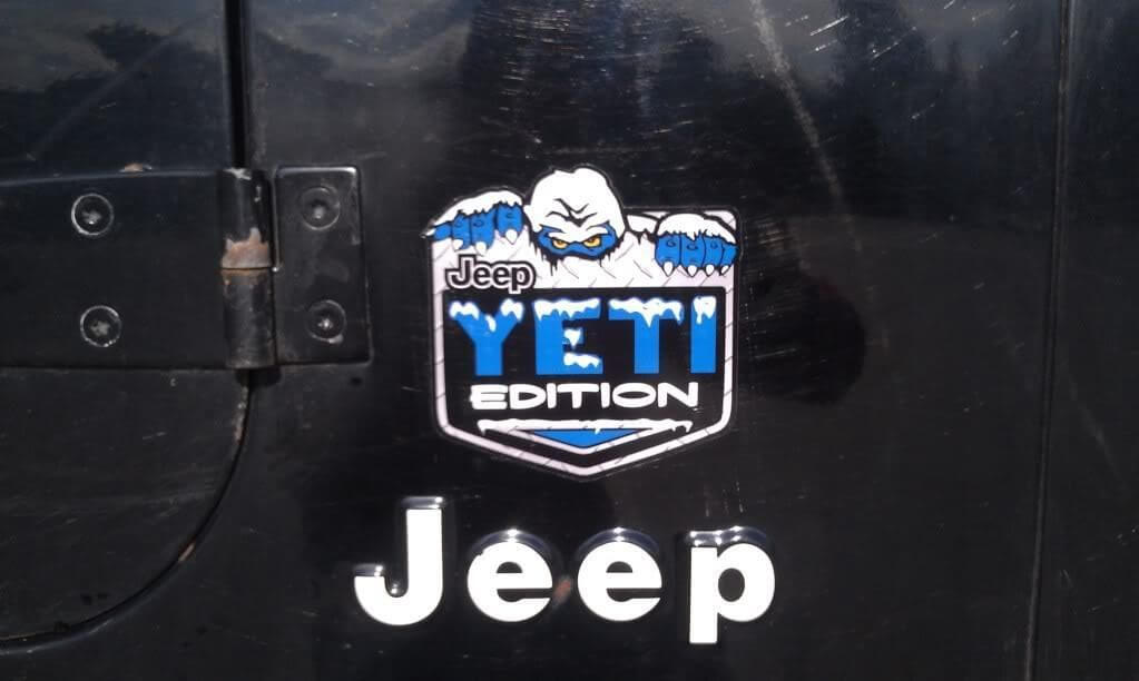 Jeep Wrangler Rubicon Yeti Edition Vinyl Sticker for Jeep CJ TJ JK XJ