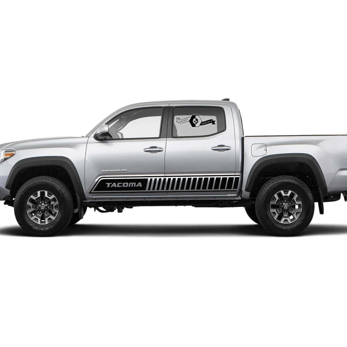 Pair Stripes for Tacoma Side Rocker Panel Intersecting Lines Vinyl Stickers Decal fit to Toyota Tacoma 