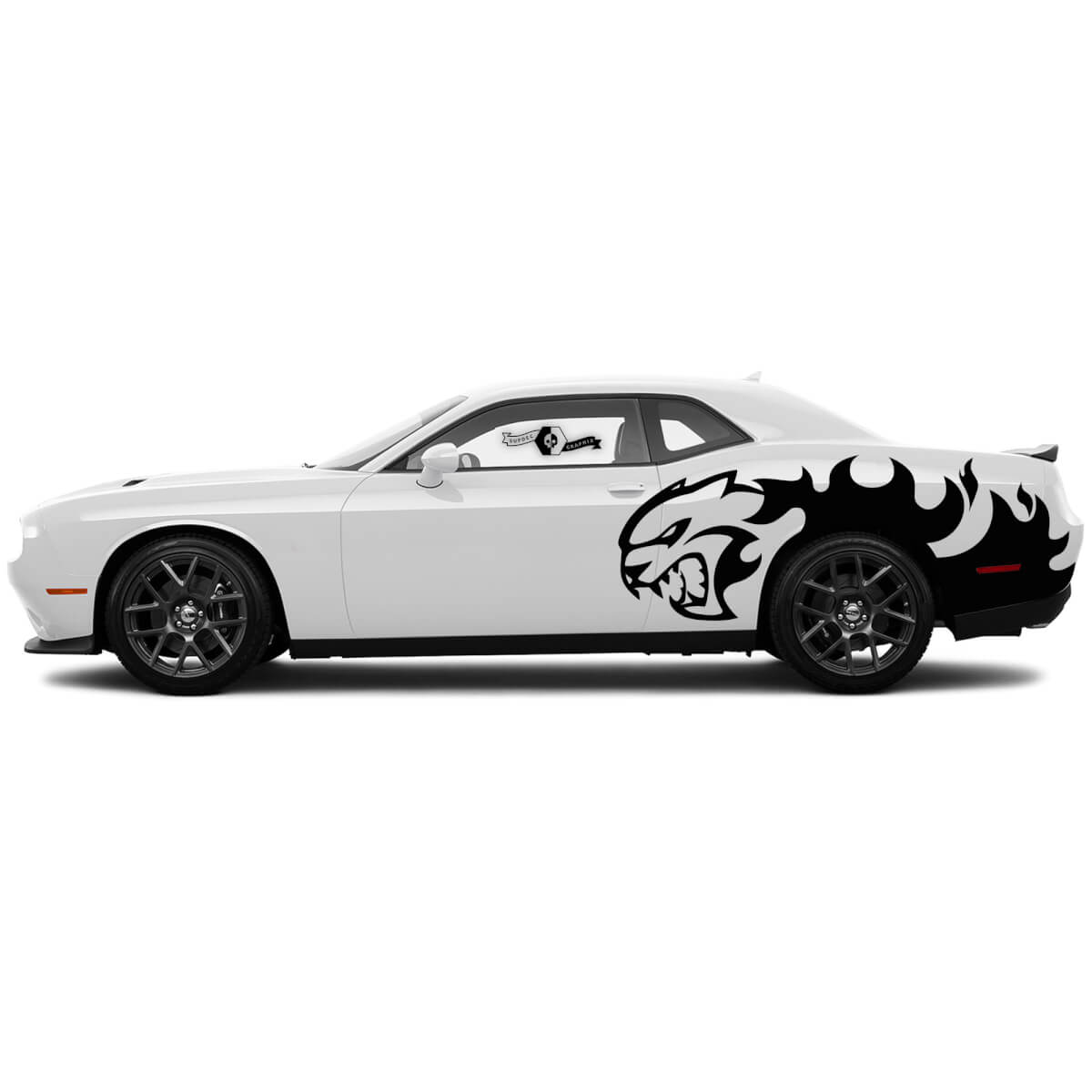 Star Car Stickers. Car Hood and Side Body Sticker Set. Mustang  Charger-challenger-porsche-ford 