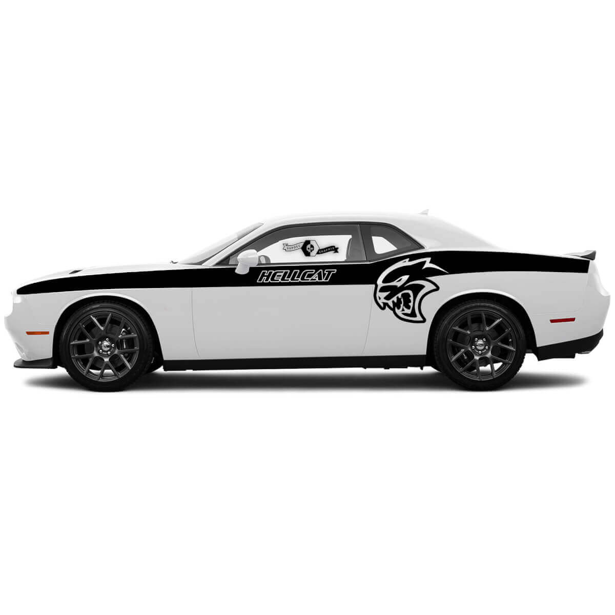 Pair Door Side Fender Vinyl Decals Stickers for Dodge Challenger