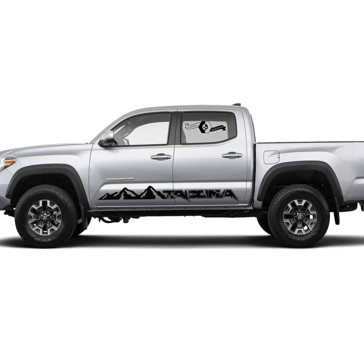 Pair Stripes for Tacoma Side Rocker Mountains Raptor Style Panel Vinyl Stickers Decal fit to Toyota Tacoma 