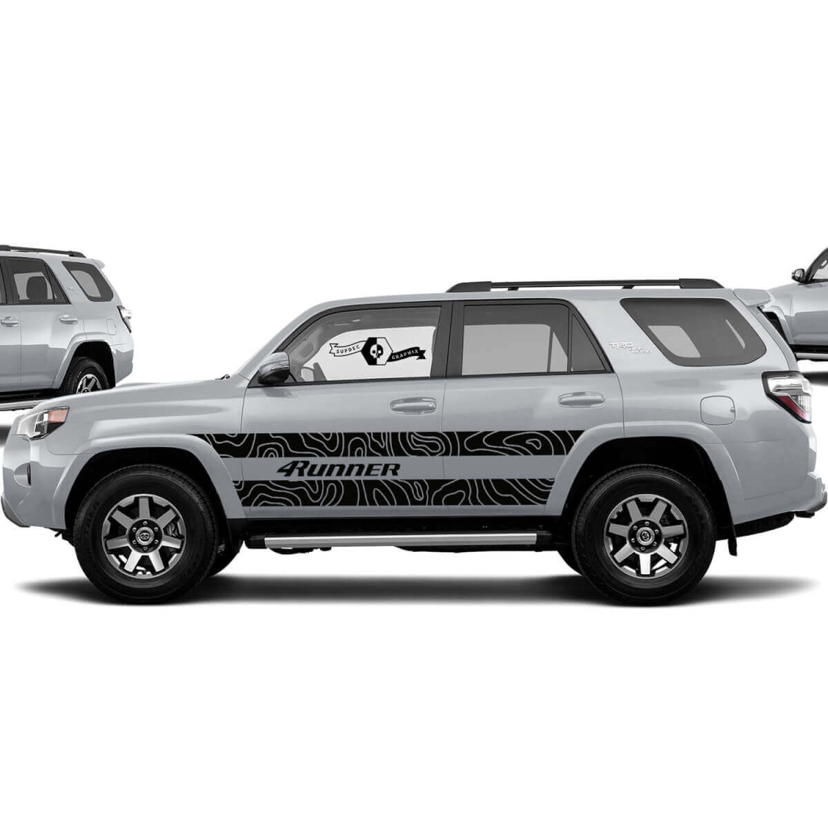 Toyota 4Runner TRD graphics decal sticker 4Runner Outline Map Side Door Vinyl Decals Stickers