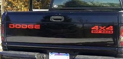 4x4 Off Road Tailgate Vinyl Decal Set for Dodge Ram 1500 2500 Dakota