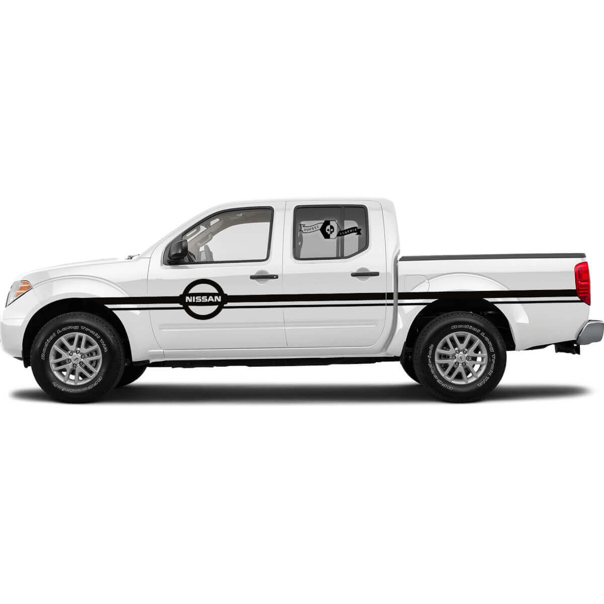 Pair of Side Door Stripes for Nissan Frontier Decals Stickers