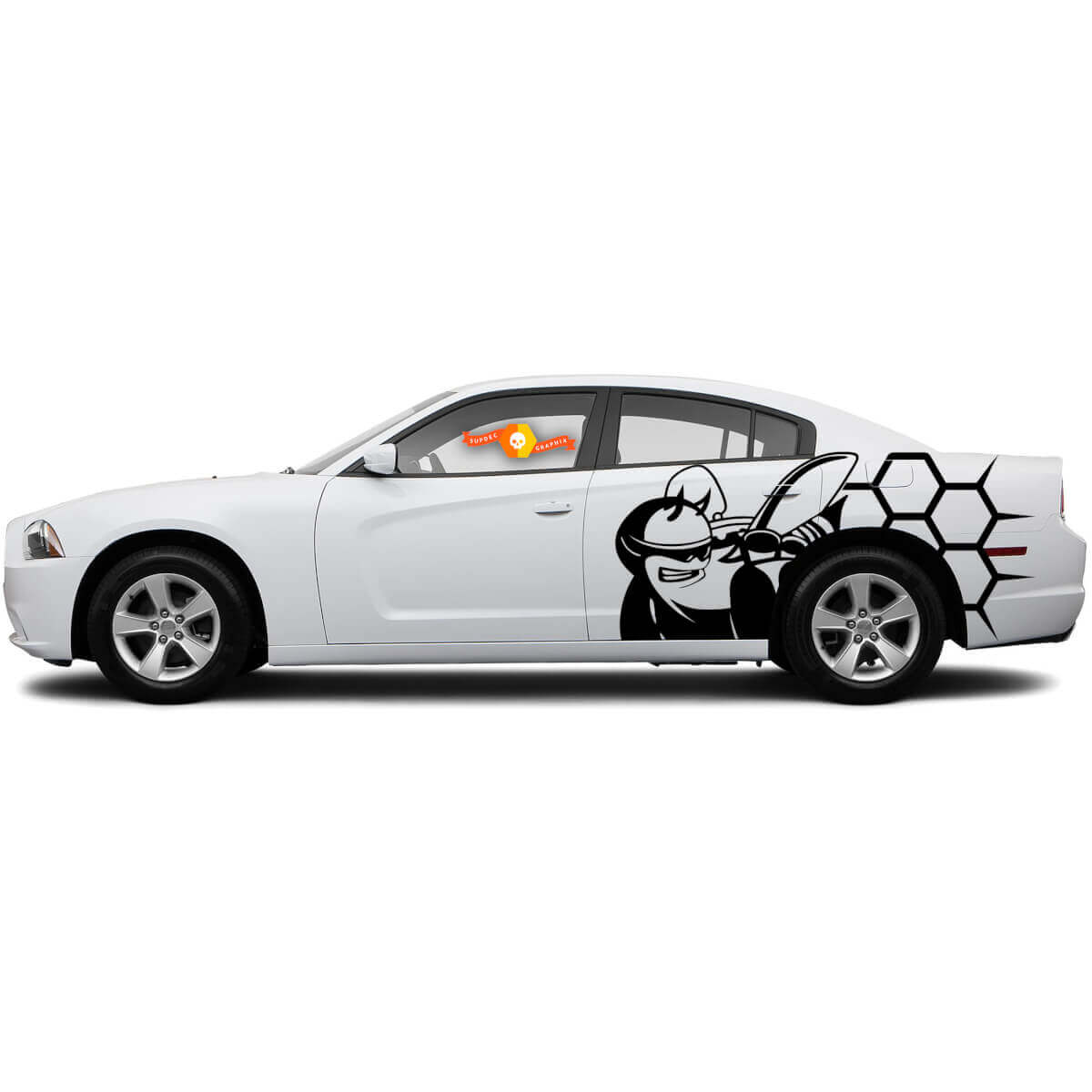 Scat Pack Honeycomb Side Vinyl Decals Pair for Dodge Challenger Charger