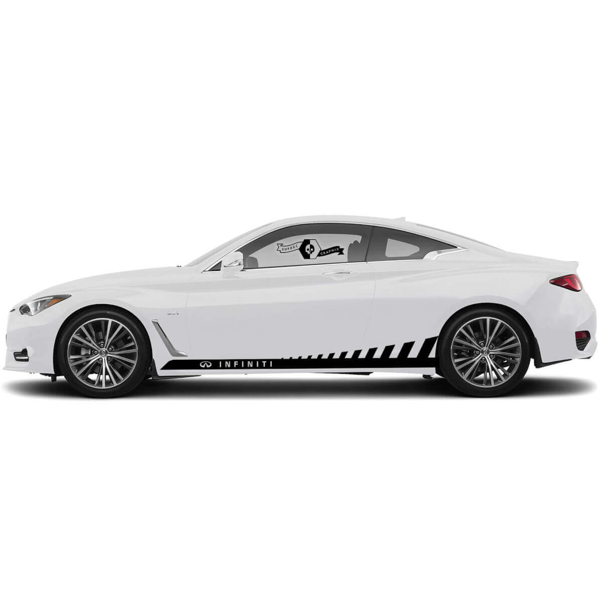 Pair Decal Sticker Side door Classic Stripe for INFINITI Q50 Q60